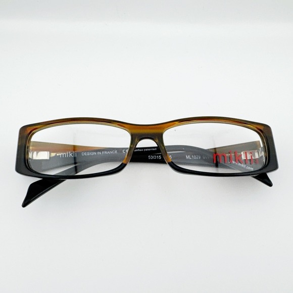 Alain Mikli ML1029 Rectangular Eyeglass Frames Unisex 53 15 Brown Black - Picture 7 of 7